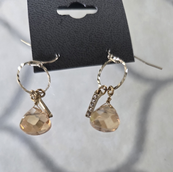 Express Jewelry - Express Gold Stone Earrings New